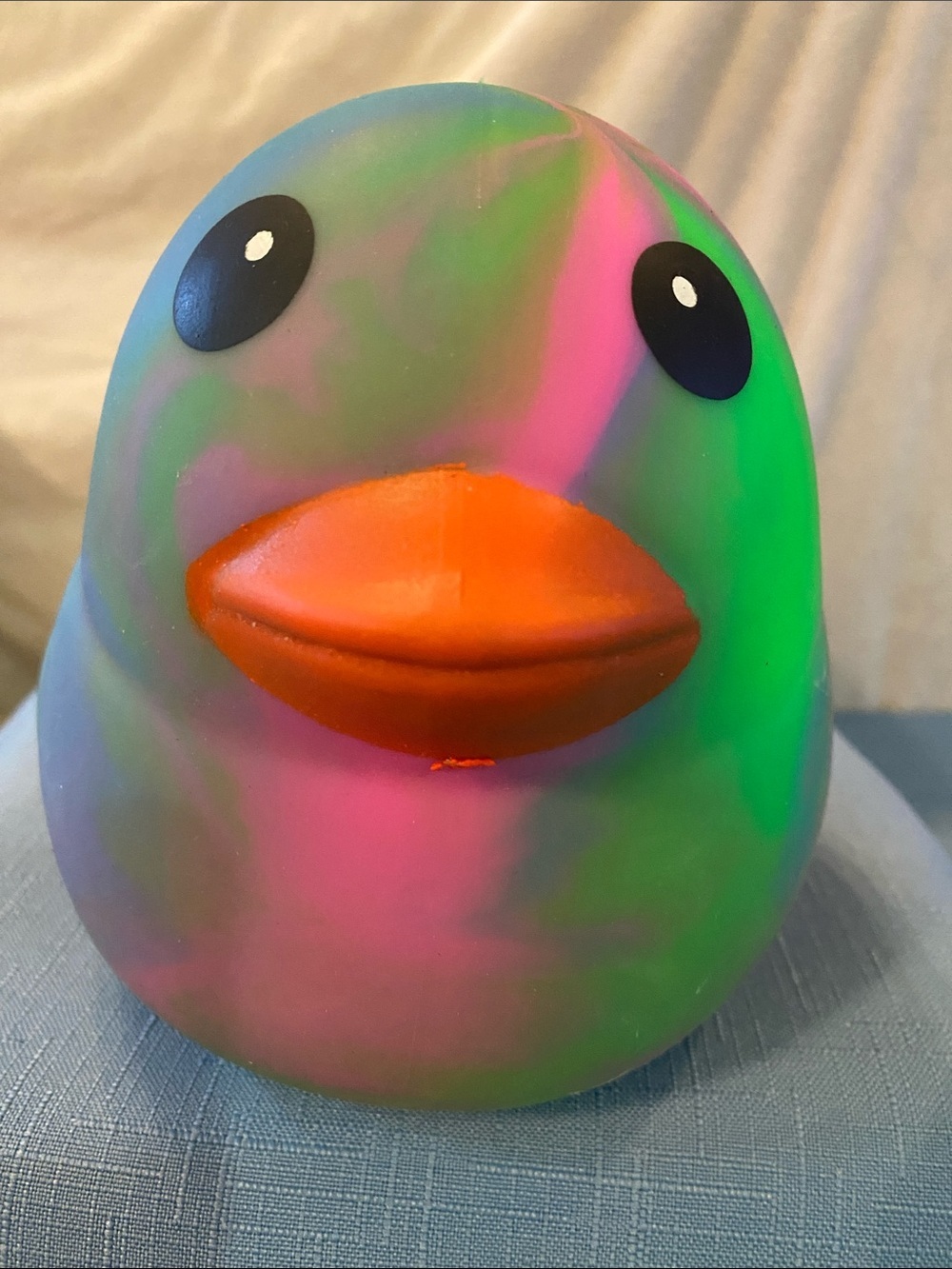 Sunny Days Tie Dye Squeezy Jumbo Duck Fidget NWT